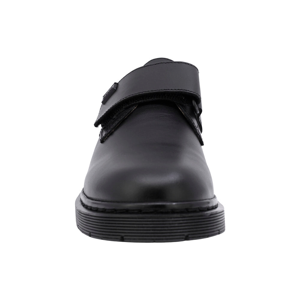 ZAPATO ESCOLAR AUDAZ PARA NIÑO PIEL NEGRO MARTÍN CON TIRA DE CONTACTO