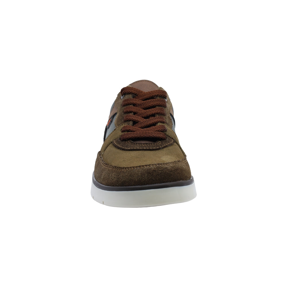 Tenis Audaz para niño en piel café Justin con agujetas