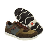 Tenis Audaz para niño en piel café Justin con agujetas