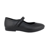 ZAPATO ESCOLAR COQUETA PARA NIÑA PIEL NEGRO FATIMA CON TIRA DE CONTACTO
