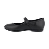 ZAPATO ESCOLAR COQUETA PARA NIÑA PIEL NEGRO FATIMA CON TIRA DE CONTACTO
