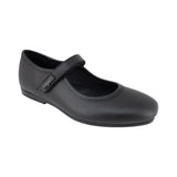 ZAPATO ESCOLAR COQUETA PARA NIÑA PIEL NEGRO FATIMA CON TIRA DE CONTACTO