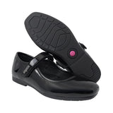 ZAPATO ESCOLAR COQUETA PARA NIÑA SINTÉTICO NEGRO FATIMA CON TIRA DE CONTACTO