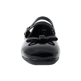 ZAPATO ESCOLAR COQUETA PARA NIÑA SINTÉTICO NEGRO FATIMA CON DOBLE HEBILLA