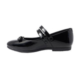 ZAPATO ESCOLAR COQUETA PARA NIÑA SINTÉTICO NEGRO FATIMA CON DOBLE HEBILLA