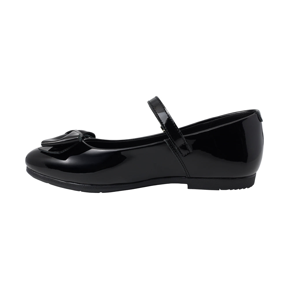 ZAPATO ESCOLAR COQUETA PARA NIÑA SINTÉTICO NEGRO FATIMA CON HEBILLA