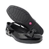 ZAPATO ESCOLAR COQUETA PARA NIÑA SINTÉTICO NEGRO FATIMA CON HEBILLA