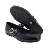 MARY JANE COQUETA PARA NIÑA EN CHAROL COLOR NEGRO FATIMA CON DOBLE HEBILLA