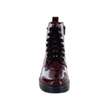 BOTA COQUETA  PARA NIÑA CHAROL VINO FLORENCE CON AGUJETA
