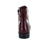 BOTA COQUETA  PARA NIÑA CHAROL VINO FLORENCE CON AGUJETA