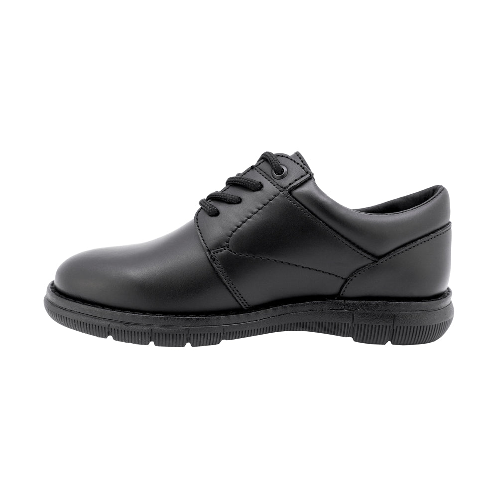 ZAPATO ESCOLAR AUDAZ PARA NIÑO PIEL NEGRO MURPHY CON AGUJETA