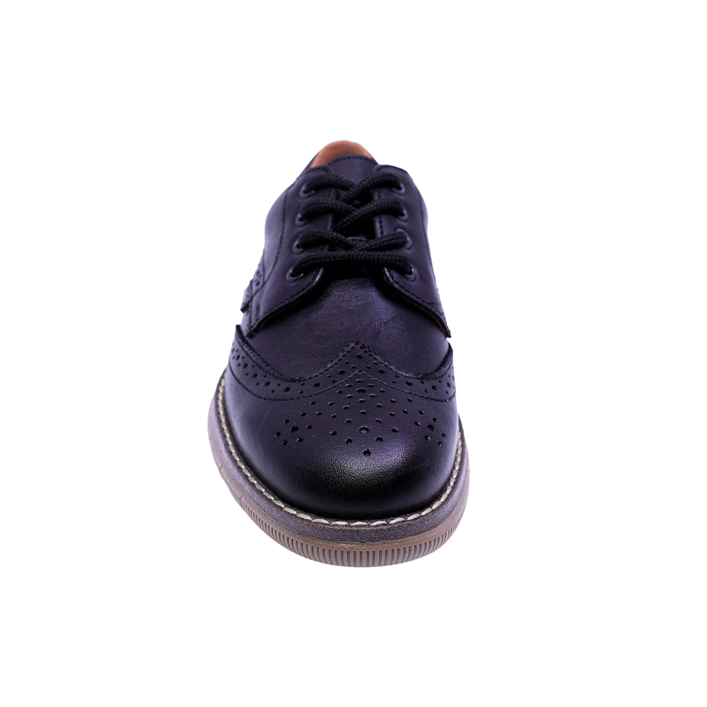 ZAPATO AUDAZ PARA NIÑO COLOR NEGRO DE PIEL MURPHY CON AGUJETA