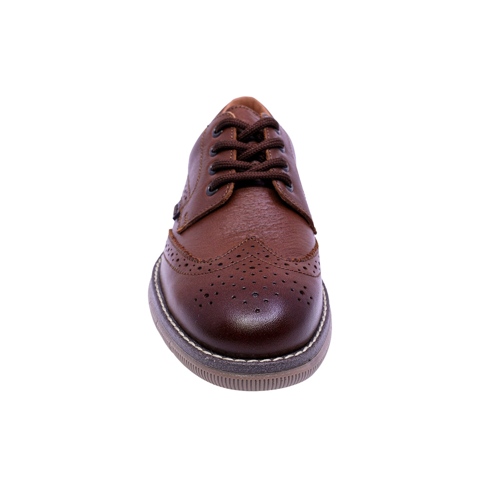 ZAPATO AUDAZ PARA NIÑO COLOR MIEL DE PIEL MURPHY CON AGUJETA