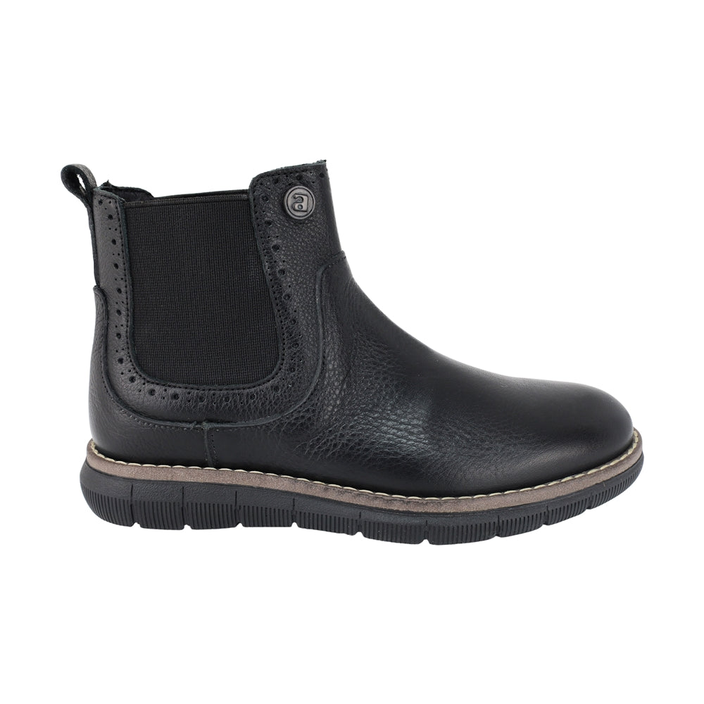 BOTA AUDAZ PARA NIÑO EN PIEL COLOR NEGRO MURPHY CON ELÁSTICO
