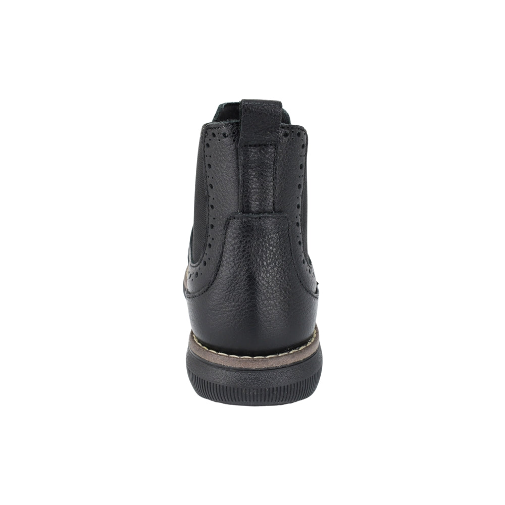 BOTA AUDAZ PARA NIÑO EN PIEL COLOR NEGRO MURPHY CON ELÁSTICO