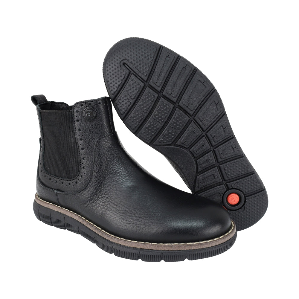 BOTA AUDAZ PARA NIÑO EN PIEL COLOR NEGRO MURPHY CON ELÁSTICO