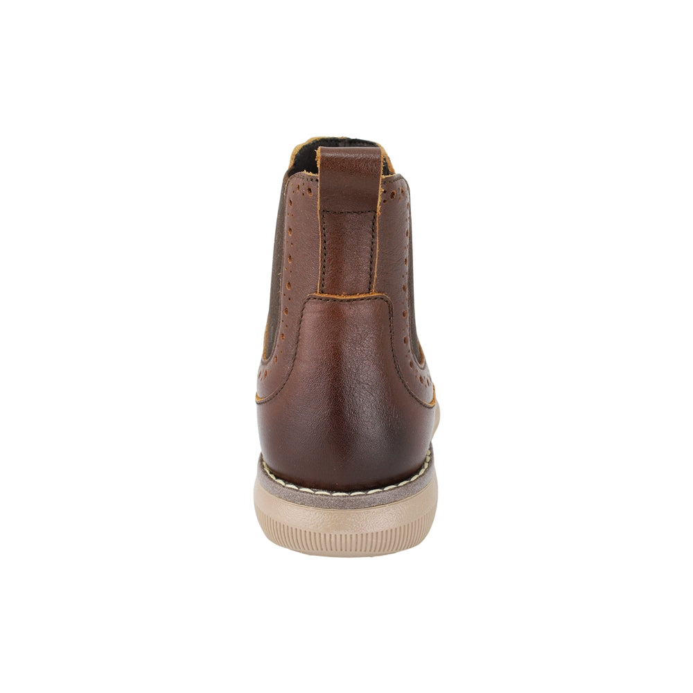 BOTA AUDAZ PARA NIÑO EN PIEL COLOR CAFÉ MURPHY CON ELÁSTICO