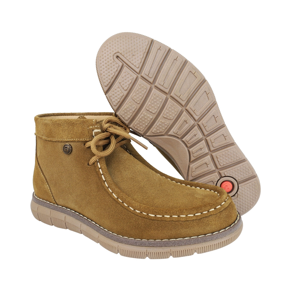 BOTA AUDAZ PARA NIÑO EN PIEL COLOR BEIGE MURPHY CON AGUJETA