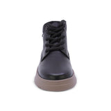 BOTA AUDAZ PARA NIÑO DE PIEL COLOR NEGRO RAPTOR CON AGUJETA