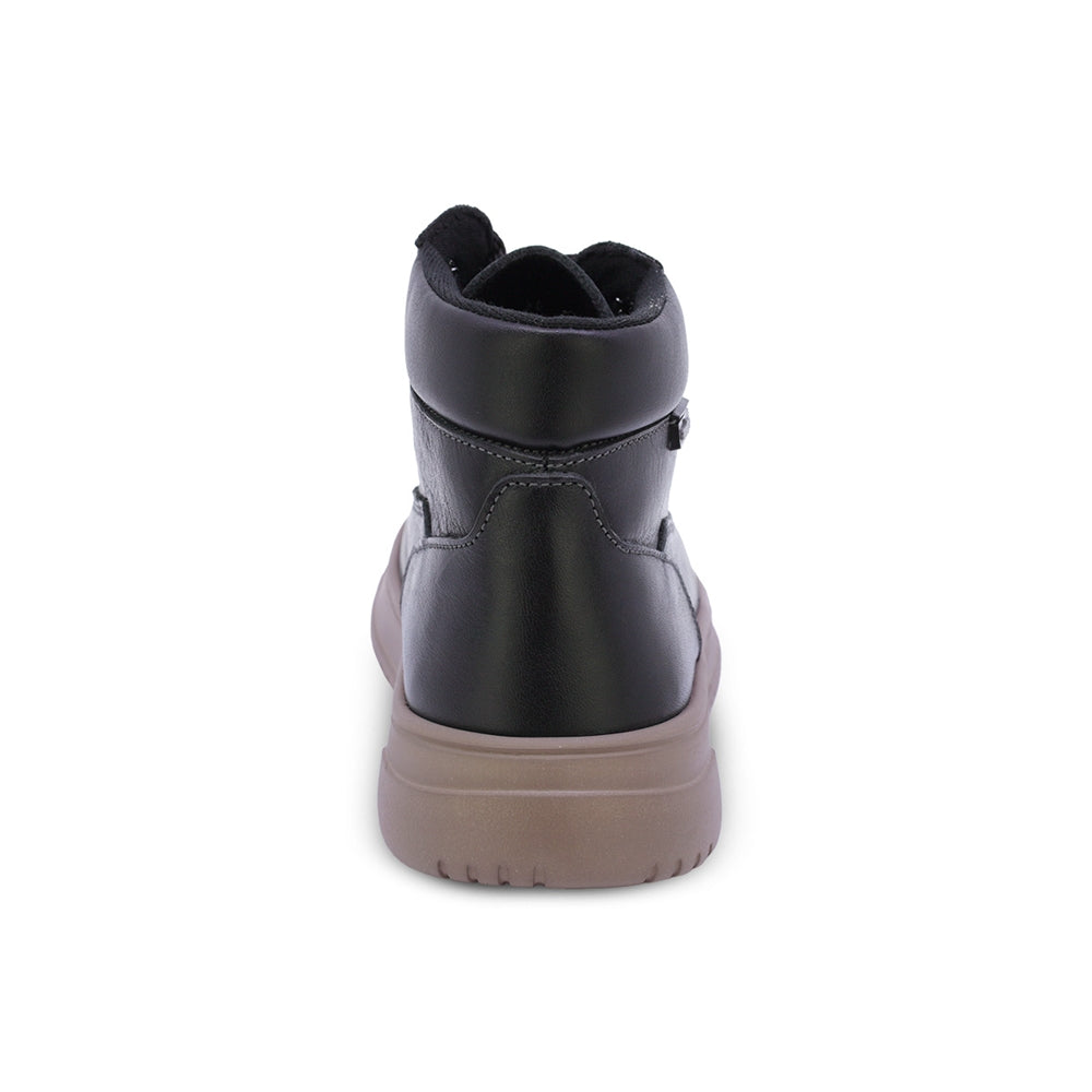 BOTA AUDAZ PARA NIÑO DE PIEL COLOR NEGRO RAPTOR CON AGUJETA