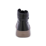 BOTA AUDAZ PARA NIÑO DE PIEL COLOR NEGRO RAPTOR CON AGUJETA