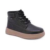 BOTA AUDAZ PARA NIÑO DE PIEL COLOR NEGRO RAPTOR CON AGUJETA
