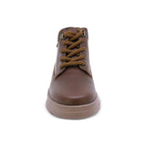 BOTA AUDAZ PARA NIÑO DE PIEL COLOR CAFÉ RAPTOR CON AGUJETA