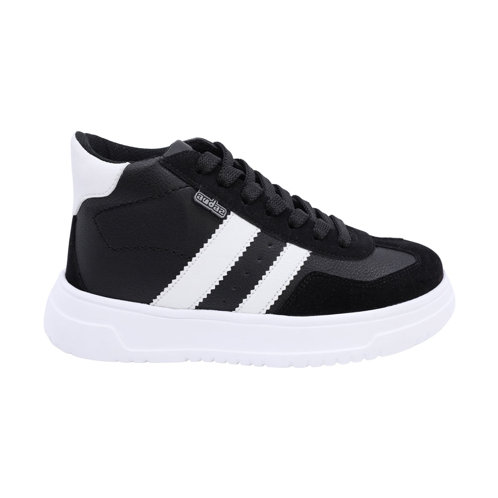 TENIS AUDAZ PARA NIÑO EN SINTÉTICO COLOR NEGRO RAPTOR CON AGUJETA