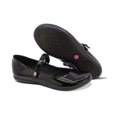 BALERINA COQUETA PARA NIÑA CHAROL COLOR NEGRO XIMENA CON TIRA DE CONTACTO