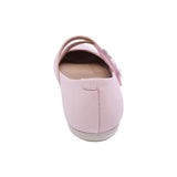 BALERINA COQUETA PARA NIÑA COLOR ROSA DE PIEL SLIP ON