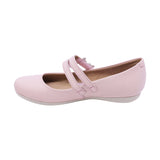 BALERINA COQUETA PARA NIÑA COLOR ROSA DE PIEL SLIP ON