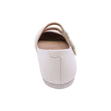 BALERINA COQUETA PARA NIÑA COLOR BEIGE DE PIEL SLIP ON