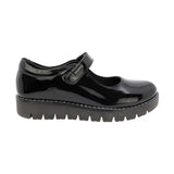ZAPATO ESCOLAR COQUETA PARA NIÑA SINTÉTICO NEGRO FLORENCE CON TIRA DE CONTACTO