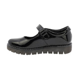ZAPATO ESCOLAR COQUETA PARA NIÑA SINTÉTICO NEGRO FLORENCE CON TIRA DE CONTACTO