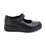 ZAPATO ESCOLAR COQUETA PARA NIÑA PIEL NEGRO FLORENCE CON TIRA DE CONTACTO