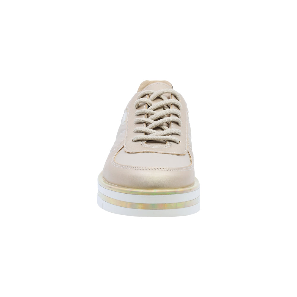 TENIS COQUETA  PARA NIÑA SINTÉTICO BEIGE NORA CON AGUJETA