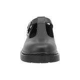 ZAPATO ESCOLAR COQUETA PARA NIÑA PIEL NEGRO MARTÍN CON CORREA EN T CON HEBILLA