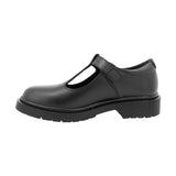 ZAPATO ESCOLAR COQUETA PARA NIÑA PIEL NEGRO MARTÍN CON CORREA EN T CON HEBILLA
