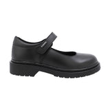 ZAPATO ESCOLAR COQUETA PARA NIÑA PIEL NEGRO MARTÍN CON TIRA DE CONTACTO