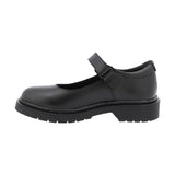 ZAPATO ESCOLAR COQUETA PARA NIÑA PIEL NEGRO MARTÍN CON TIRA DE CONTACTO