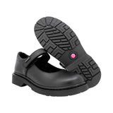 ZAPATO ESCOLAR COQUETA PARA NIÑA PIEL NEGRO MARTÍN CON TIRA DE CONTACTO