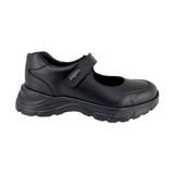ZAPATO ESCOLAR COQUETA PARA NIÑA PIEL NEGRO NEMO CON TIRA DE CONTACTO