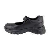 ZAPATO ESCOLAR COQUETA PARA NIÑA PIEL NEGRO NEMO CON TIRA DE CONTACTO