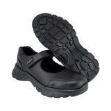 ZAPATO ESCOLAR COQUETA PARA NIÑA PIEL NEGRO NEMO CON TIRA DE CONTACTO