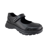 ZAPATO ESCOLAR COQUETA PARA NIÑA PIEL NEGRO NEMO CON TIRA DE CONTACTO
