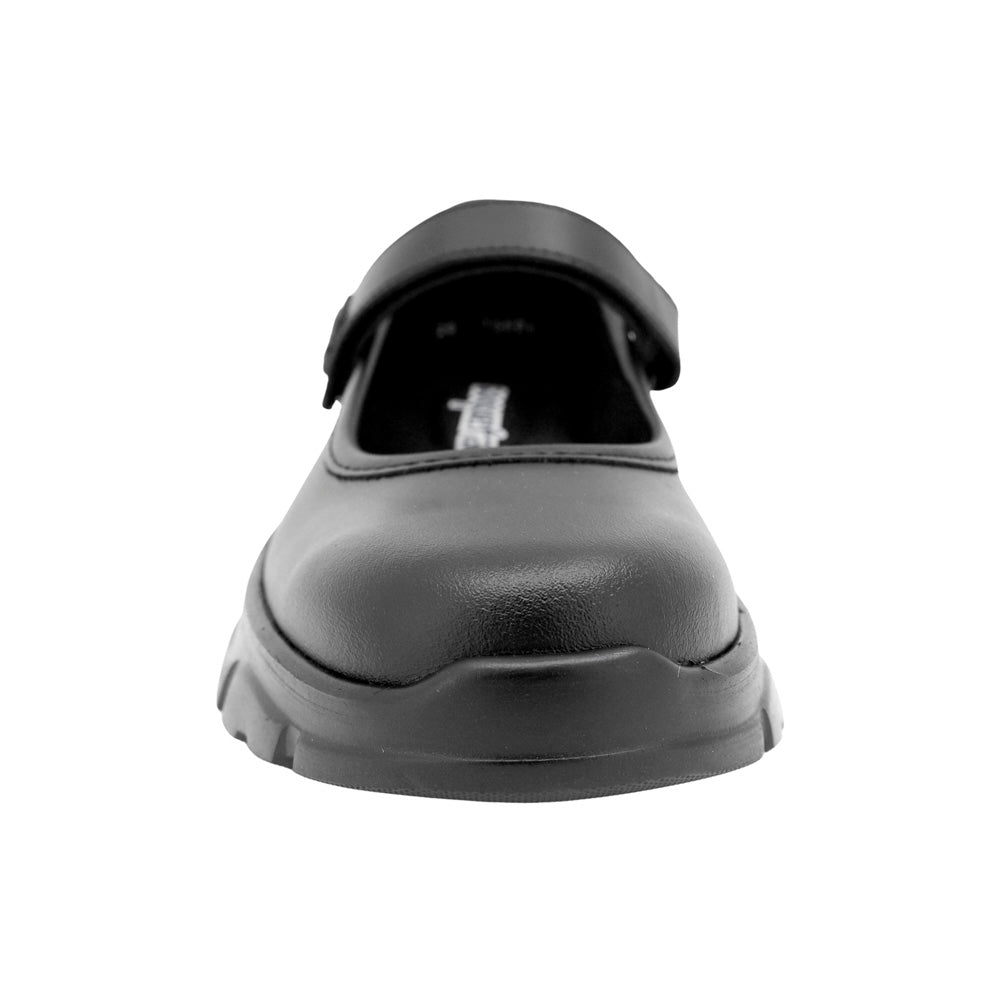 ZAPATO ESCOLAR COQUETA PARA NIÑA PIEL NEGRO NEMO CON TIRA DE CONTACTO