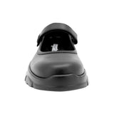 ZAPATO ESCOLAR COQUETA PARA NIÑA PIEL NEGRO NEMO CON TIRA DE CONTACTO