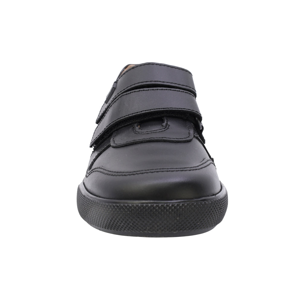 ZAPATO ESCOLAR AUDAZ PARA NIÑO PIEL NEGRO POPEYE CON DOBLE TIRA DE CONTACTO