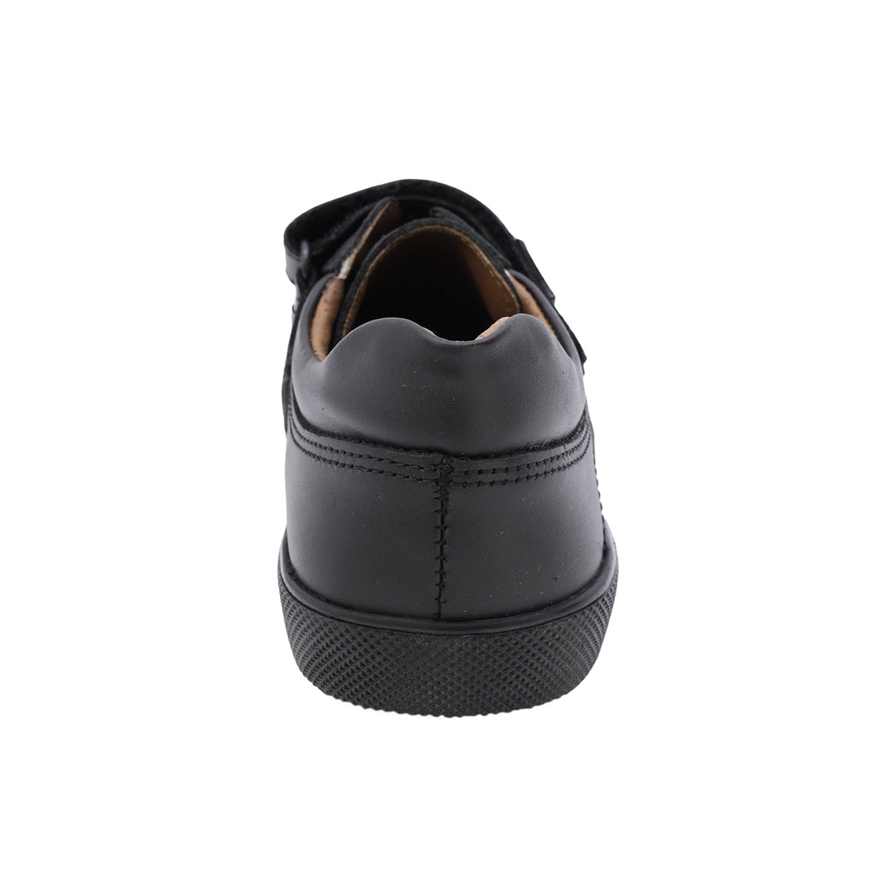 ZAPATO ESCOLAR AUDAZ PARA NIÑO PIEL NEGRO POPEYE CON DOBLE TIRA DE CONTACTO