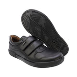 ZAPATO ESCOLAR AUDAZ PARA NIÑO PIEL NEGRO POPEYE CON DOBLE TIRA DE CONTACTO